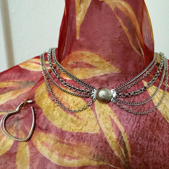 Sliver multi chain set - Picture 2 of 2